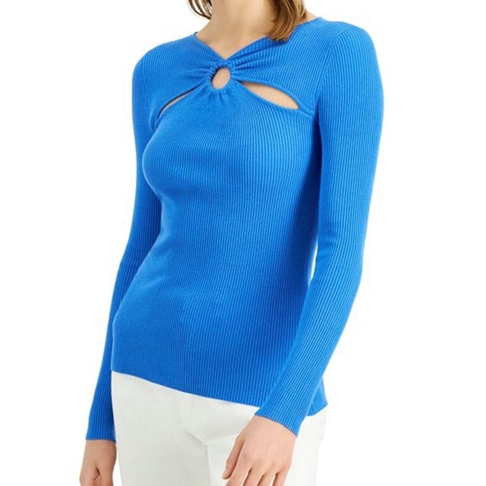 Blue Y2K Long Sleeve Top